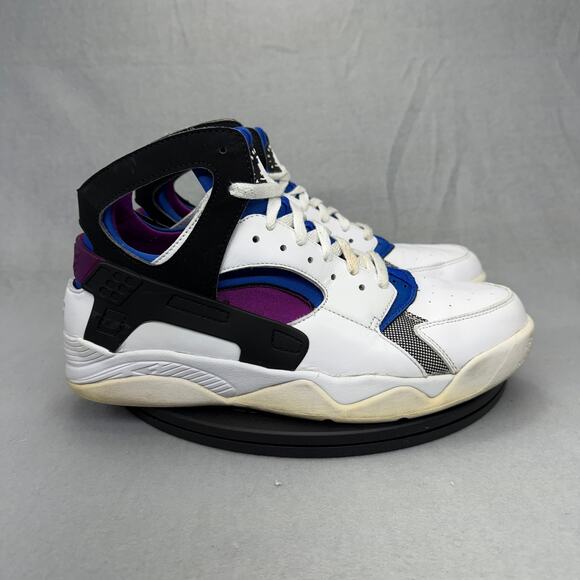Nike Air Flight Huarache PRM QS Size 10 Men 686203-100 Purple Blue Retro Shoe - Picture 1 of 7